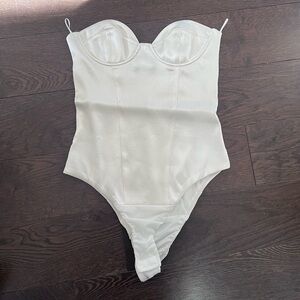 White Strapless Bodysuit